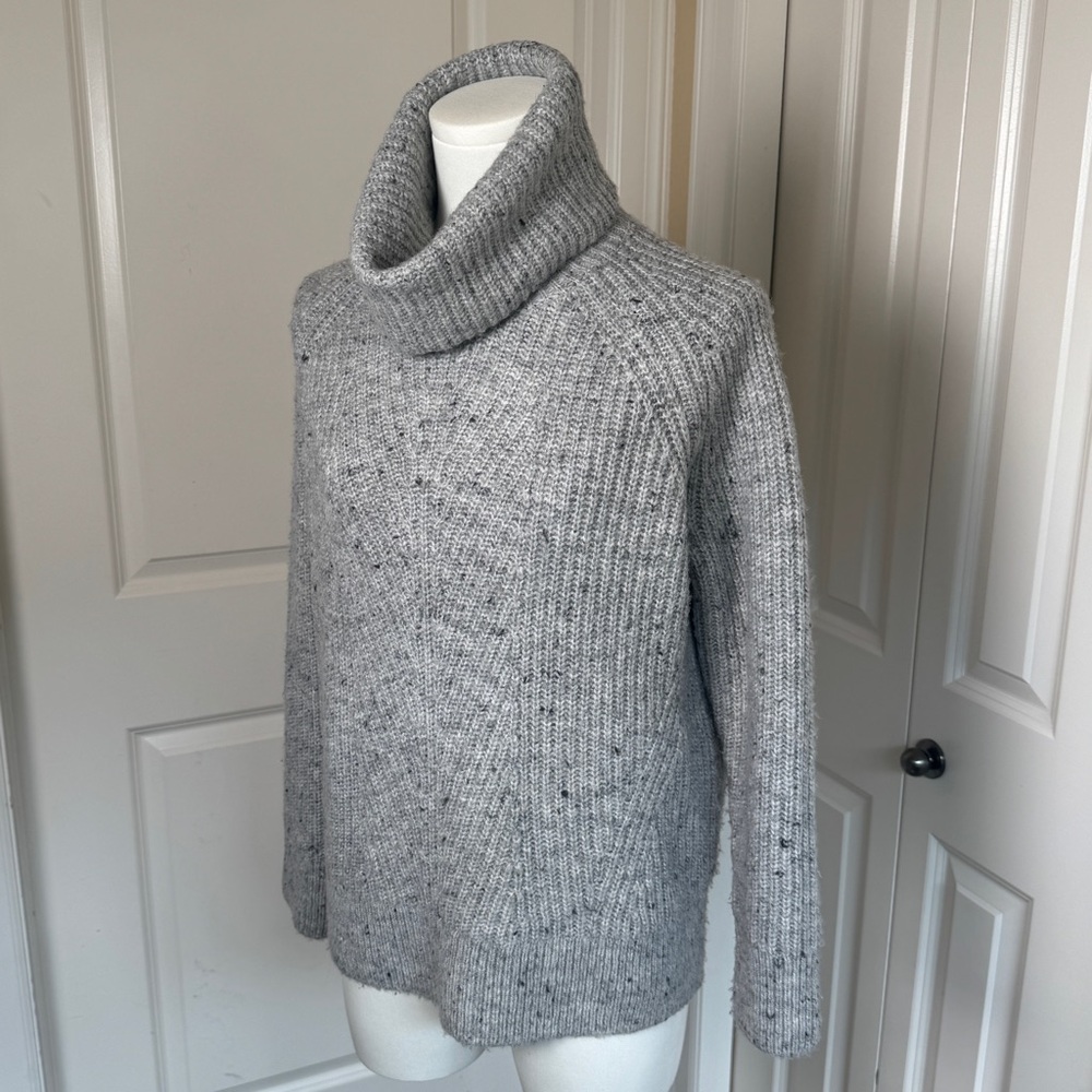 Madewell Gray Cowl Neck Cable S Sweater Oversized - Picture 2 of 8